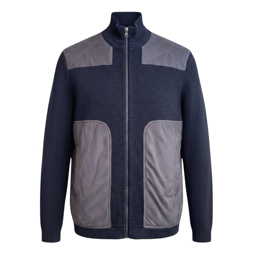 🧥 Hugo Boss Wool Tactical Full Zip Sweater 🧵 Men’s‎ XL | Military Luxe Mode